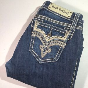 * VINTAGE ROCK REVIVAL PREMIUM DARCY EASY BOOT JEANS 28x32 😎